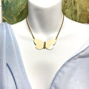 Butterfly Fairy Style Vintage C. Sebiri Signed Gold Tone Necklace Gift